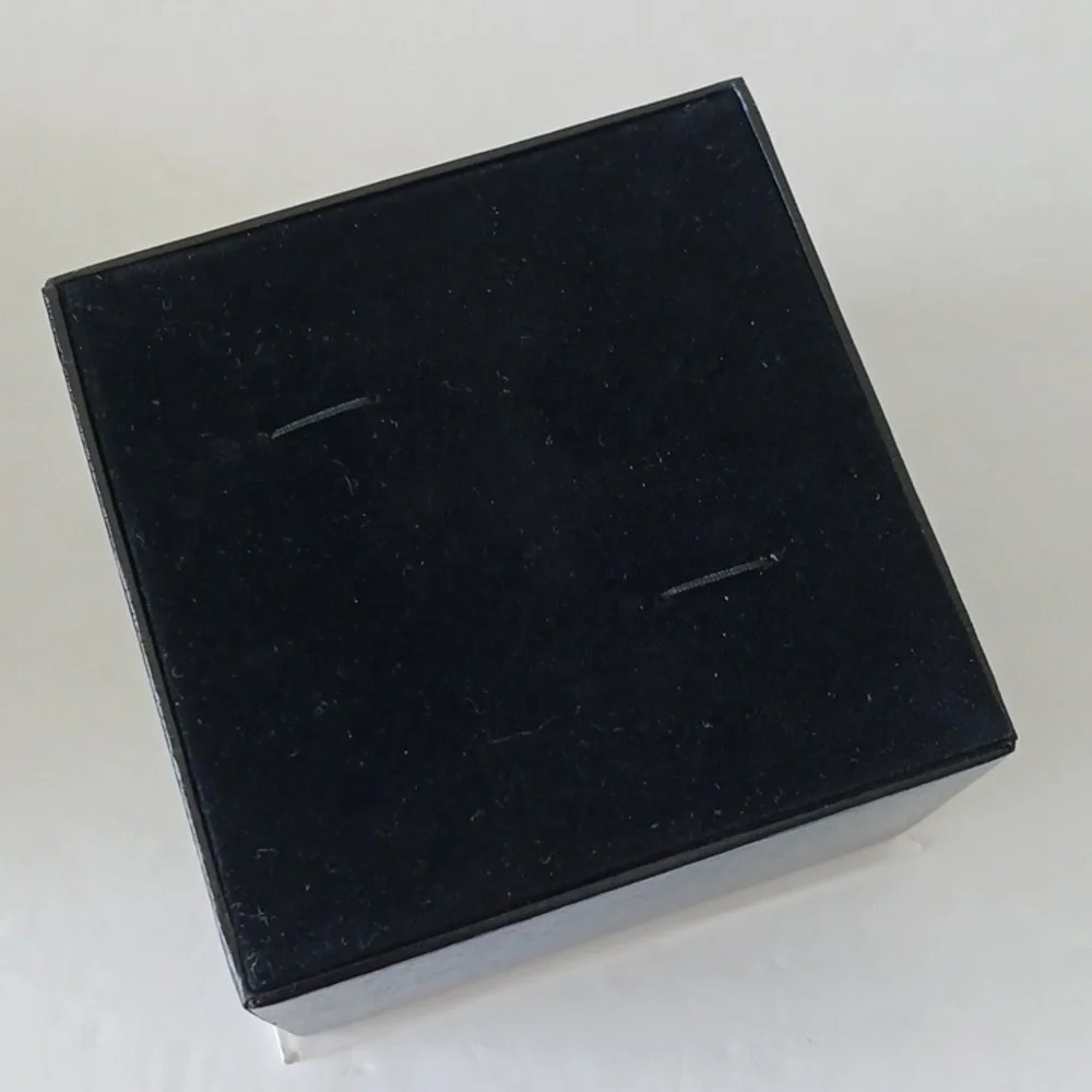 Jewelry Gift Box Bloomingdales Cardboard Black & White Square